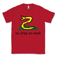 Red no step on snek,libertarian,tumblr,meme,funny,polotics,no step,on,snek Classic Tee - PixelWave