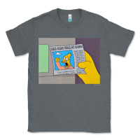 Charcoal Heather The Simpsons Old Man Yells At Cloud Newspaper V1 Classic Tee - PixelWave