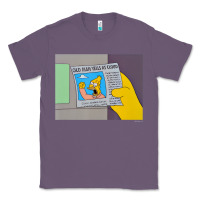 Lavender The Simpsons Old Man Yells At Cloud Newspaper V1 Classic Tee - PixelWave