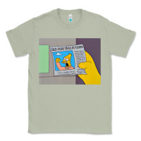 Matcha The Simpsons Old Man Yells At Cloud Newspaper V1 Classic Tee - PixelWave