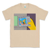 Mushroom The Simpsons Old Man Yells At Cloud Newspaper V1 Classic Tee - PixelWave