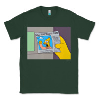 Sports Green The Simpsons Old Man Yells At Cloud Newspaper V1 Classic Tee - PixelWave