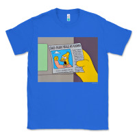 True Royal The Simpsons Old Man Yells At Cloud Newspaper V1 Classic Tee - PixelWave