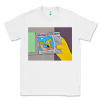 White The Simpsons Old Man Yells At Cloud Newspaper V1 Classic Tee - PixelWave