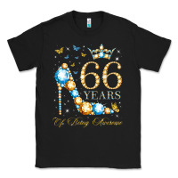 Black 66th birthday 66 years of being awesome 66 years old woman Classic Tee - PixelWave
