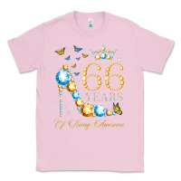 Bubblegum Pink 66th birthday 66 years of being awesome 66 years old woman Classic Tee - PixelWave