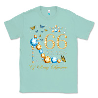 Seafoam 66th birthday 66 years of being awesome 66 years old woman Classic Tee - PixelWave