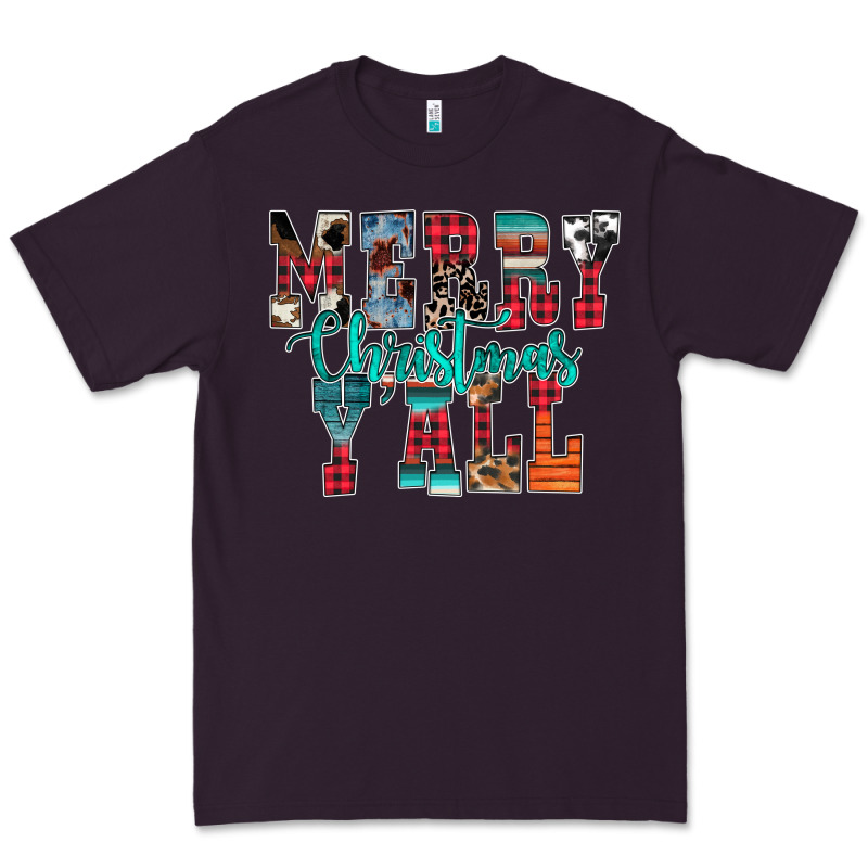 Merry Christmas Y'all Premium Tee by CowhideDigitalArt | Teevron