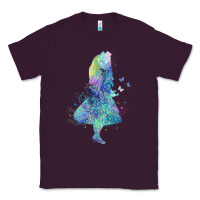 Plum watercolor splatter alice in wonderland t shirt design Classic Tee - PixelWave