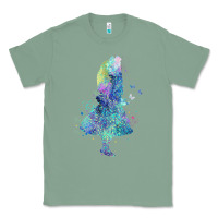 Sage watercolor splatter alice in wonderland t shirt design Classic Tee - PixelWave