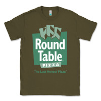 Army Green round table pizza Classic Tee - PixelWave