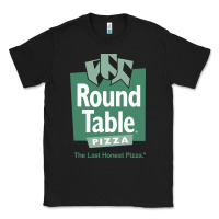 Black round table pizza Classic Tee - PixelWave