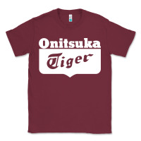 Burgundy onitsuka tiger Classic Tee - PixelWave