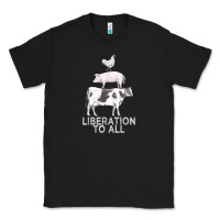 Black liberation to all vegan vegetarian food animal love Classic Tee - PixelWave