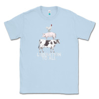 Dusty Blue liberation to all vegan vegetarian food animal love Classic Tee - PixelWave