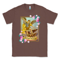 Chestnut St Michael the Archangel - Protector Catholic Church Angel Classic Tee - PixelWave