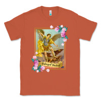 Copper St Michael the Archangel - Protector Catholic Church Angel Classic Tee - PixelWave