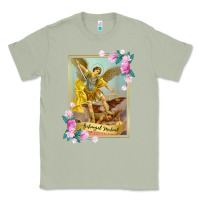 Matcha St Michael the Archangel - Protector Catholic Church Angel Classic Tee - PixelWave