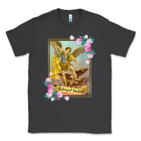 Smoke St Michael the Archangel - Protector Catholic Church Angel Classic Tee - PixelWave