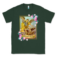 Sports Green St Michael the Archangel - Protector Catholic Church Angel Classic Tee - PixelWave