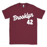 Burgundy brooklyn 42 Classic Tee - PixelWave