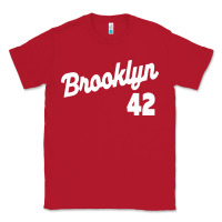 Red brooklyn 42 Classic Tee - PixelWave