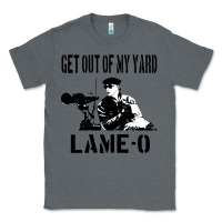 Charcoal Heather get out of my yard lame o the burbs quote the burbs Classic Tee - Craftify