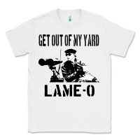 White get out of my yard lame o the burbs quote the burbs Classic Tee - Craftify