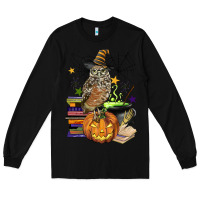 Black halloween owl Long Sleeve Tee - BarkalooDesign