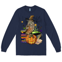 Navy halloween owl Long Sleeve Tee - BarkalooDesign