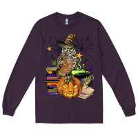 Plum halloween owl Long Sleeve Tee - BarkalooDesign