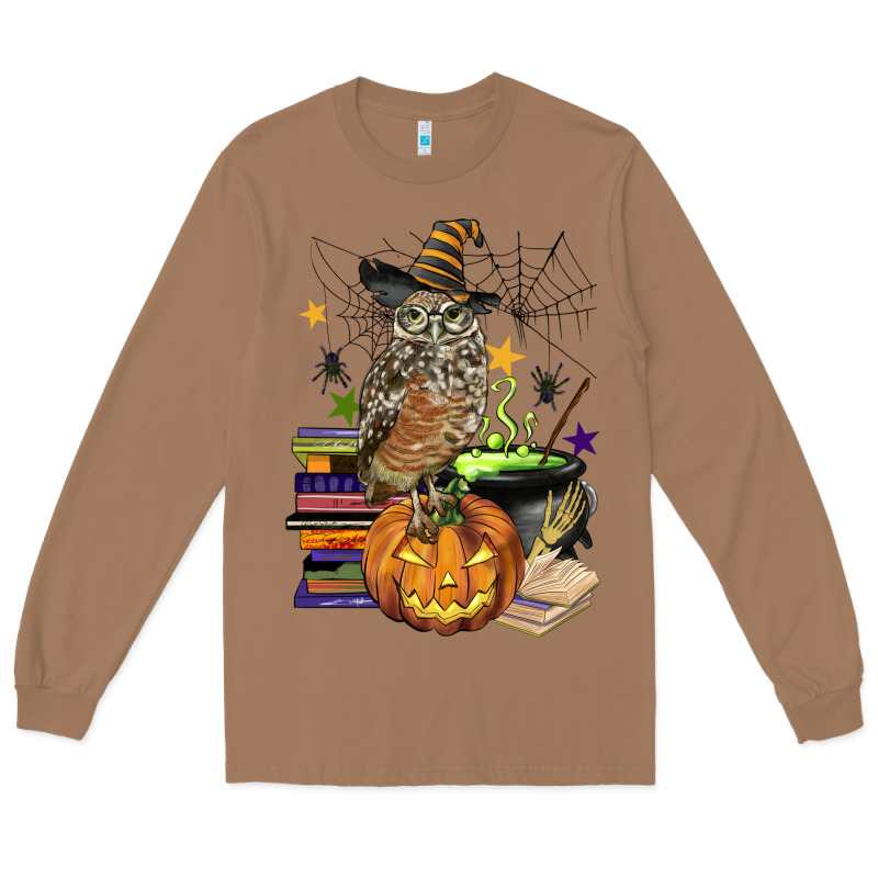 Halloween Owl Long Sleeve Tee by BarkalooDesign | Teevron