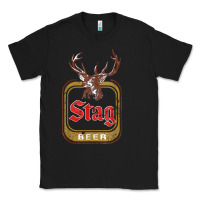 Black Vintage Stag Beer, distressed Classic Tee - Craftify