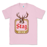 Bubblegum Pink Vintage Stag Beer, distressed Classic Tee - Craftify