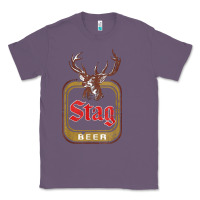 Lavender Vintage Stag Beer, distressed Classic Tee - Craftify