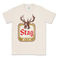 Natural Vintage Stag Beer, distressed Classic Tee - Craftify