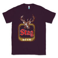 Plum Vintage Stag Beer, distressed Classic Tee - Craftify