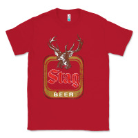 Red Vintage Stag Beer, distressed Classic Tee - Craftify