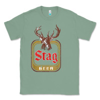 Sage Vintage Stag Beer, distressed Classic Tee - Craftify