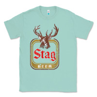 Seafoam Vintage Stag Beer, distressed Classic Tee - Craftify