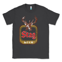 Smoke Vintage Stag Beer, distressed Classic Tee - Craftify