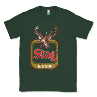 Sports Green Vintage Stag Beer, distressed Classic Tee - Craftify