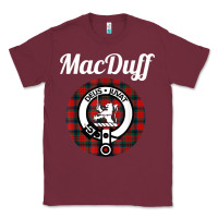 Burgundy MacDuff Clan Scottish Name Coat Of Arms Tartan Classic Tee - Craftify