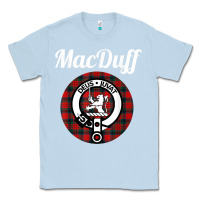 Dusty Blue MacDuff Clan Scottish Name Coat Of Arms Tartan Classic Tee - Craftify