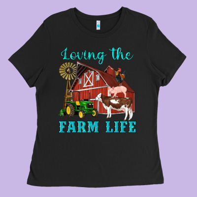 Western Loving The Farm Life Barn Cow Pig Rooster Tractor Wind Wheel Ladies Tee Designed By Artiststas