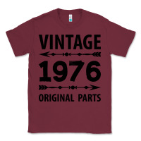 Burgundy VINTAGE 1976 ORIGINAL PARTS Classic Tee - Craftify