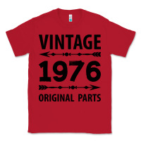 Red VINTAGE 1976 ORIGINAL PARTS Classic Tee - Craftify