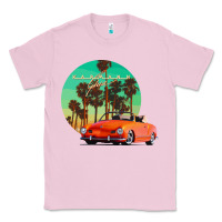 Bubblegum Pink karmann ghia sunset palm love quote Classic Tee - Craftify