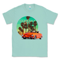 Seafoam karmann ghia sunset palm love quote Classic Tee - Craftify
