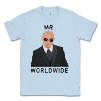 Dusty Blue Pitbull Mr Worldwide Classic Classic Tee - Craftify